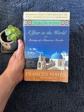 A Year in the World by Frances Mayes - Blue & White Cover